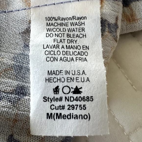 NWT Final Touch Maternity Blue Floral V-Neck Short Sleeve Dress Size Medium - Picture 6 of 8